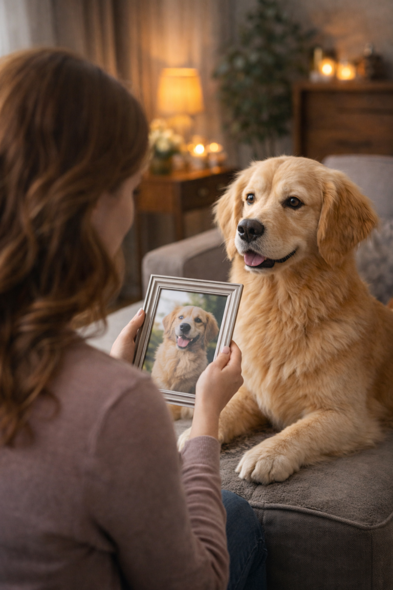 Taxidermie hond als emotionele herinnering na verlies